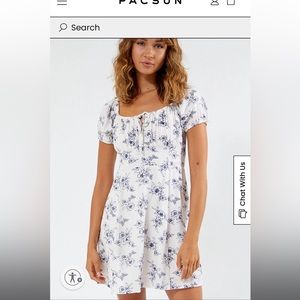 Pacsun blue & white mini dress